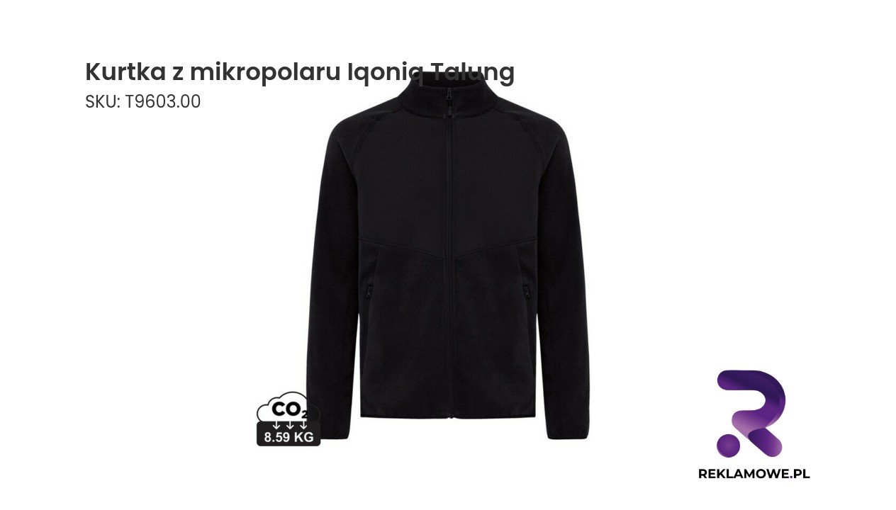 Kurtka z mikropolaru Iqoniq Talung w kolorze czarnym