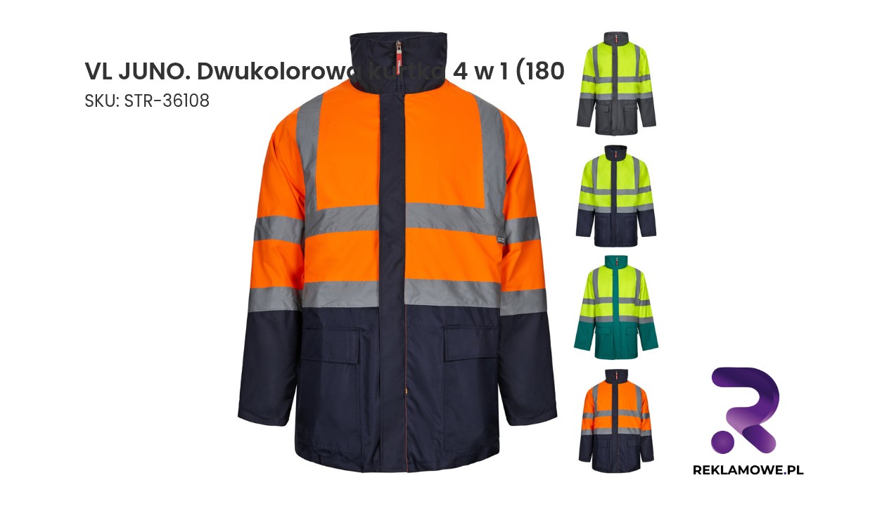 VL JUNO Dwukolorowa kurtka 4 w 1 z 180 stopni