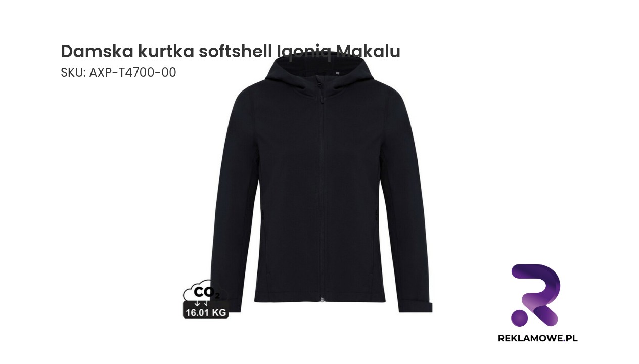 Damska kurtka softshell Iqoniq Makalu AWARE™ Damska kurtka softshell Iqoniq Makalu w kolorze granatowym, idealna na wszelkie warunki pogodowe