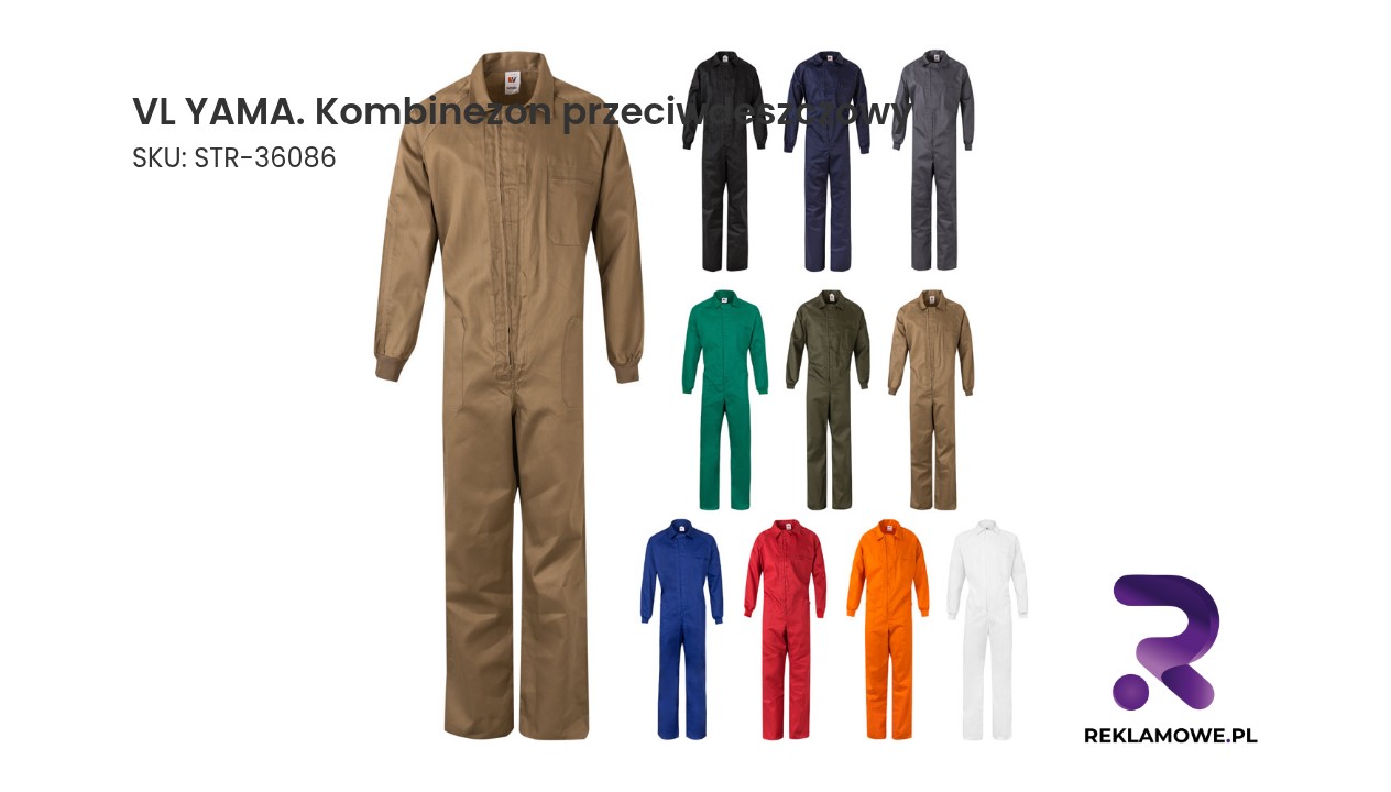 VL YAMA. Kombinezon przeciwdeszczowy (225 g/m²), dwuczęściowy z poliestru (100%) z powłoką PVC VL YAMA kombinezon przeciwdeszczowy